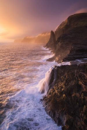 Golden waterfall